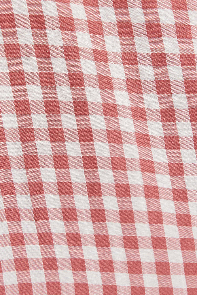 Costanza Maxi Dress In Pink Gingham - fabric