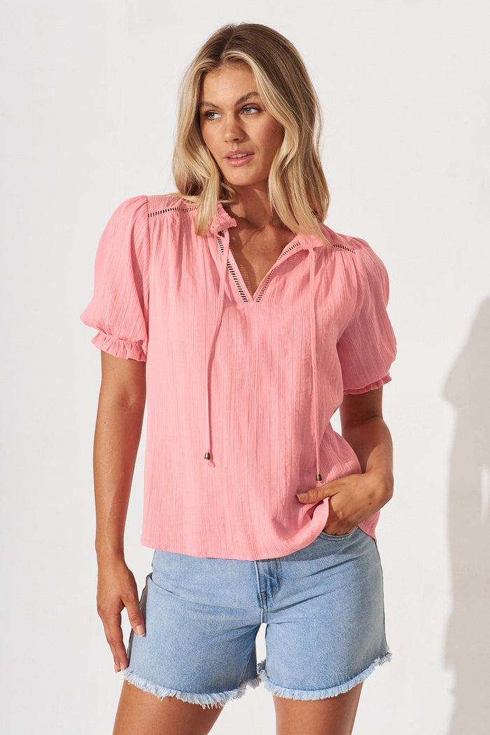 Venica Top In Pink - front