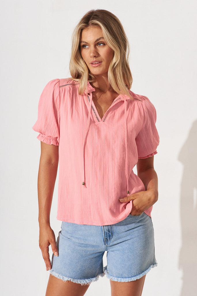 Venica Top In Pink - front