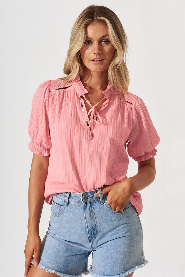 Venica Top In Pink - front