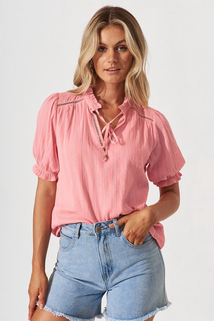 Venica Top In Pink - front