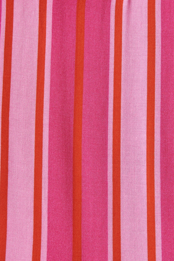 Mondial Midi Dress In Pink Stripe - fabric