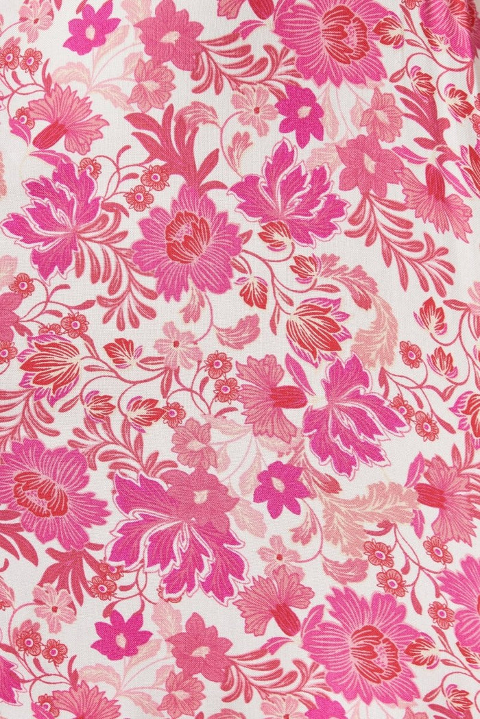 Caledonia Dress In White With Pink Floral - St Frock (Dev)