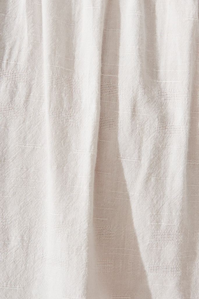 Kamari Top In White Cotton Blend - fabric