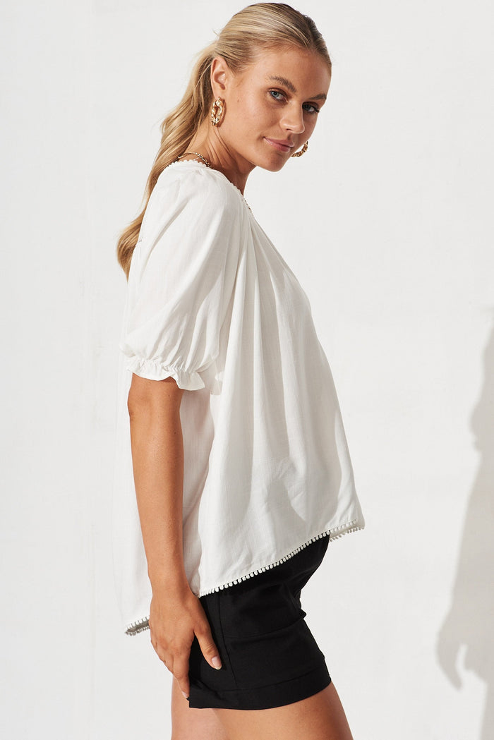 Teresa Top in White - side