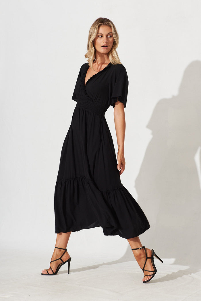 Avera Maxi Dress In Black - side