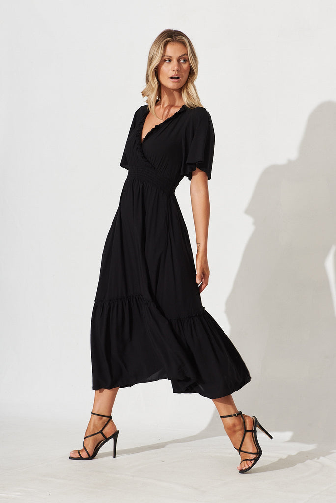 Avera Maxi Dress In Black - side