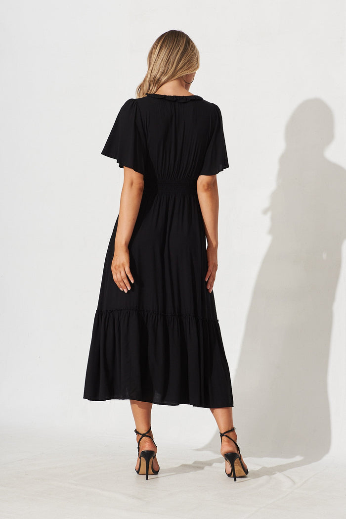 Avera Maxi Dress In Black - back