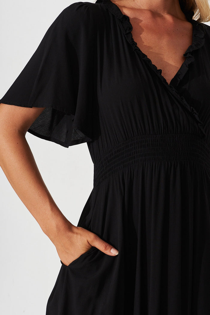 Avera Maxi Dress In Black - detail