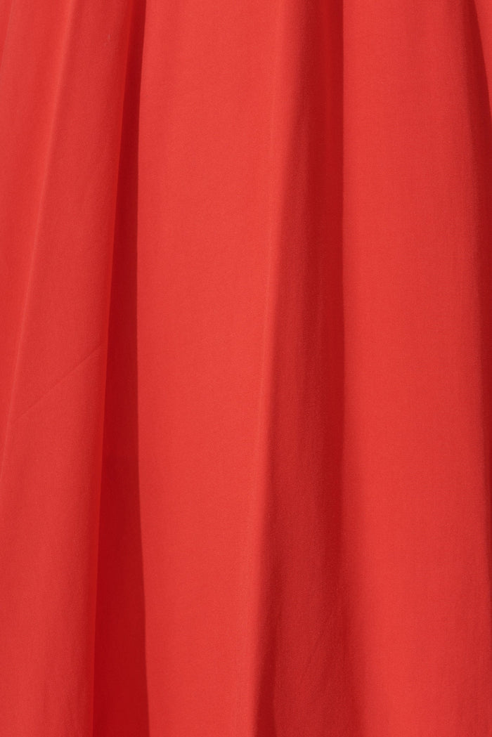 Lorelei Maxi Dress In Red - fabric