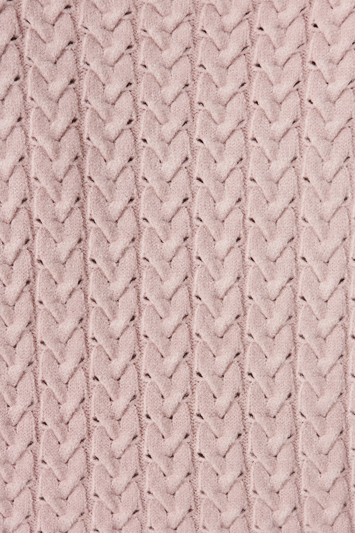 Elstow Knit In Mauve Wool Blend - fabric