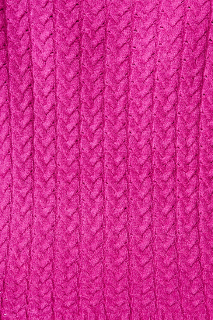 Elstow Knit In Magenta Wool Blend - fabric