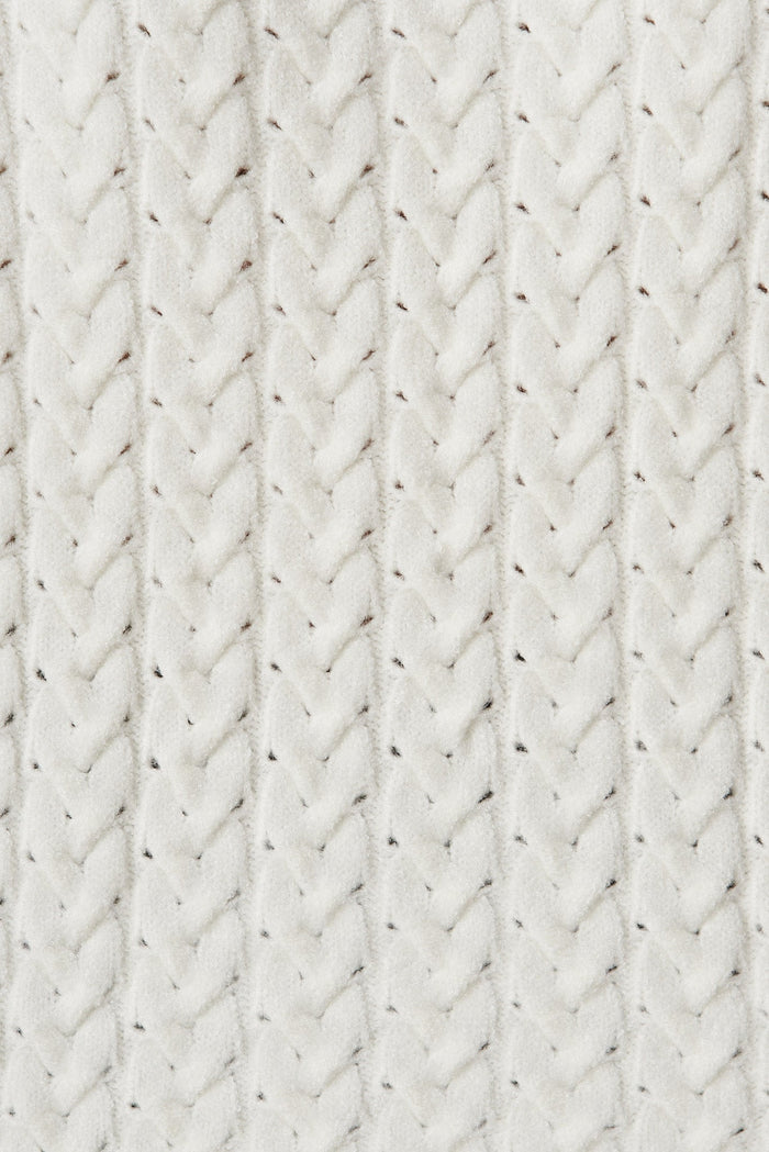 Elstow Knit In White Wool Blend - fabric