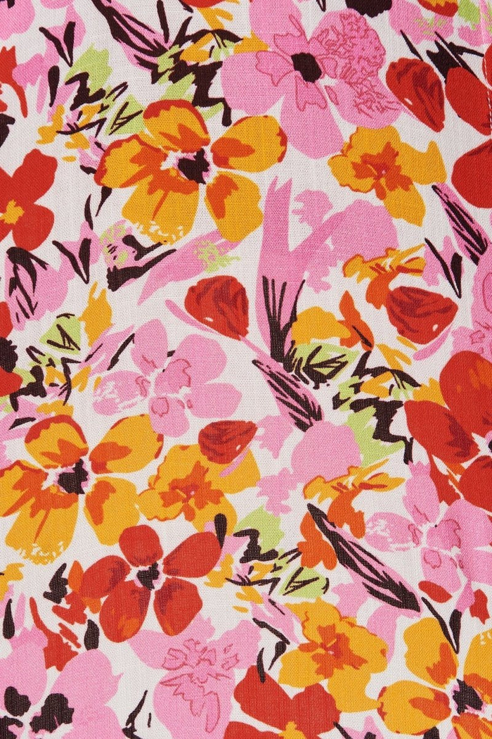 Burnaby Shirt In Red With Pink Floral - St Frock (Dev)