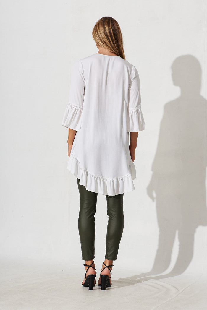 Poet Top In White - back