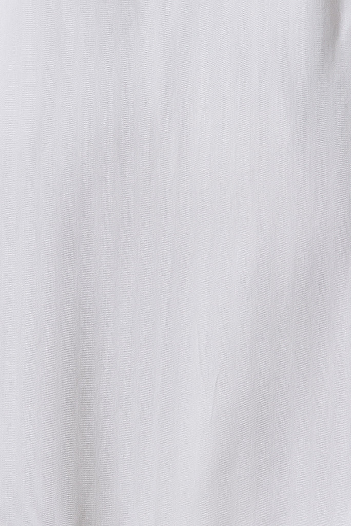 Poet Top In White - fabric