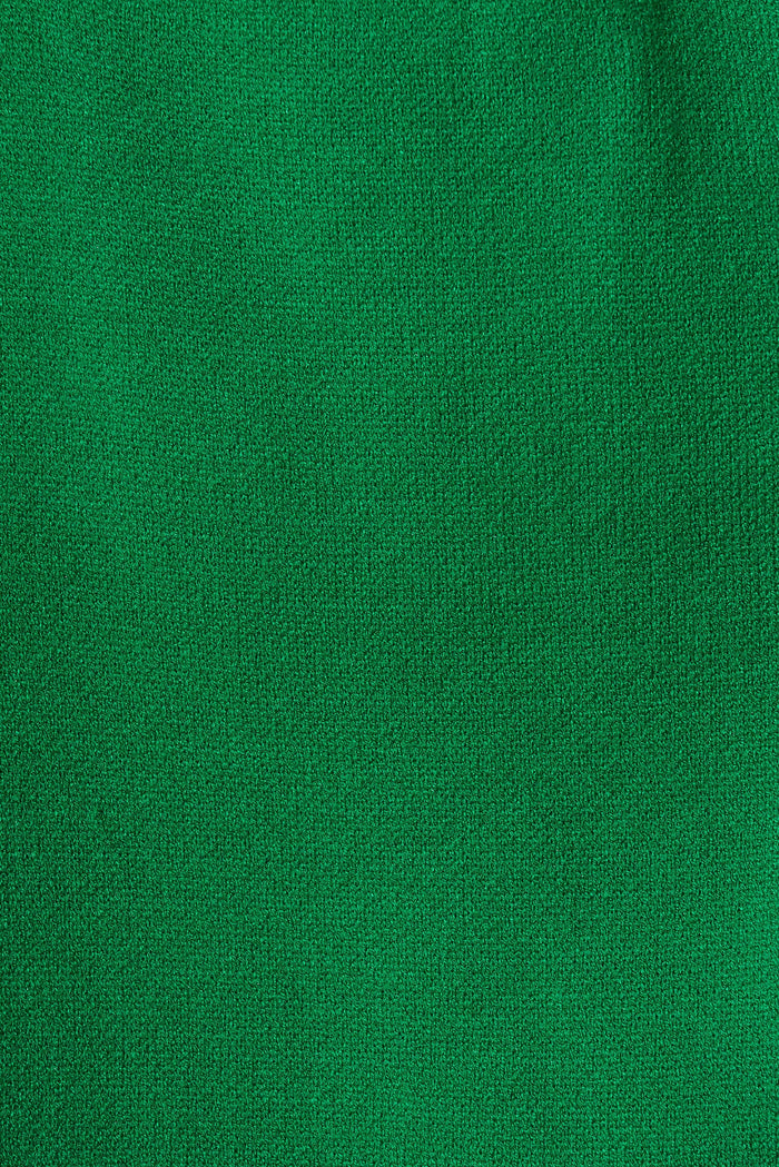 Leagrave Knit Hood Cardigan In Green Wool Blend - fabric