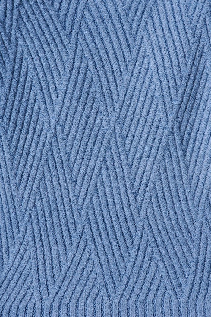 Lincoln Knit In Blue Wool Blend - fabric