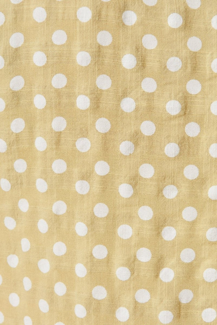 Calgary Smock Dress In Lemon With White Cotton Blend - St Frock (Dev)