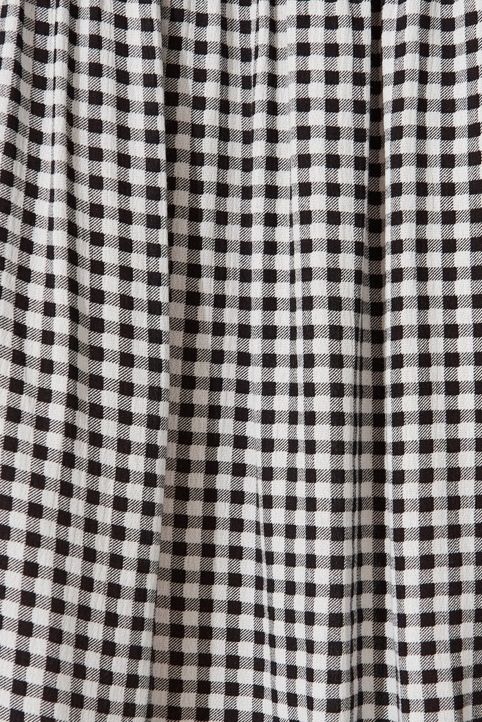 Abbotsford Midi Smock Dress In Black And White Gingham - fabric