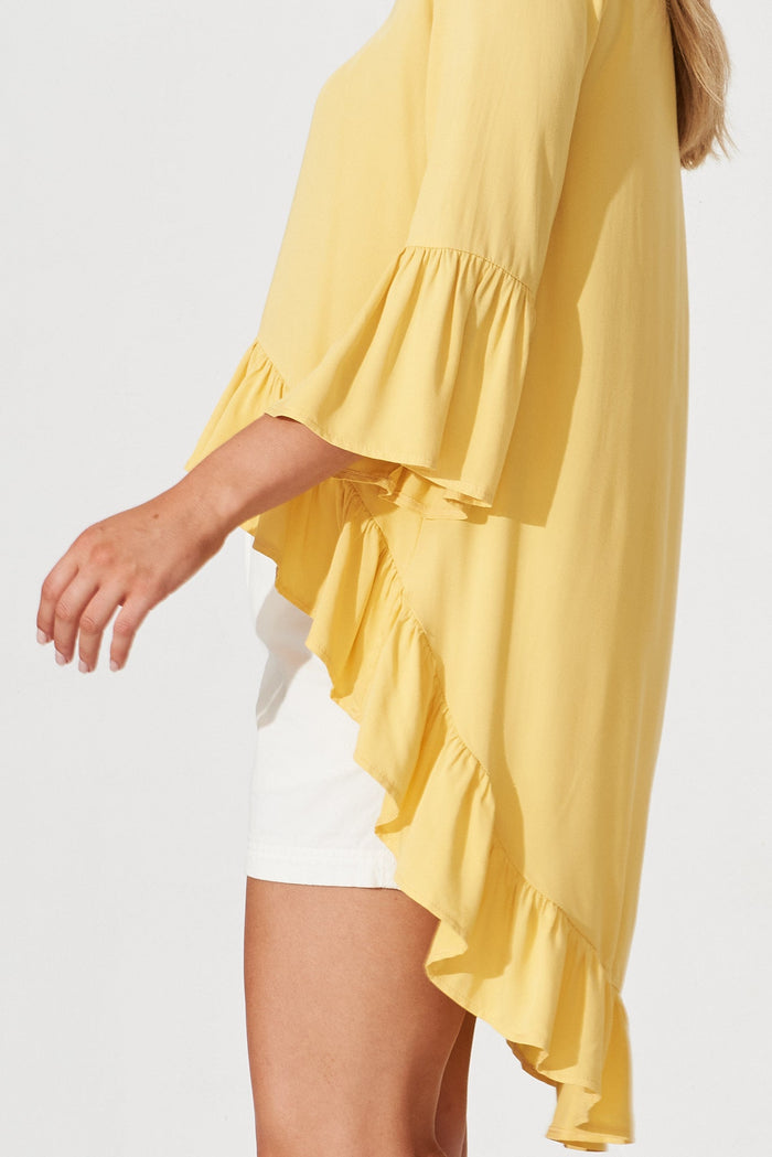 Poet Top In Yellow - detail