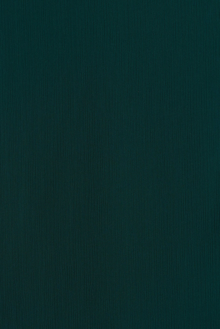 Farida Midi Shirt Dress In Emerald Green Chiffon - fabric