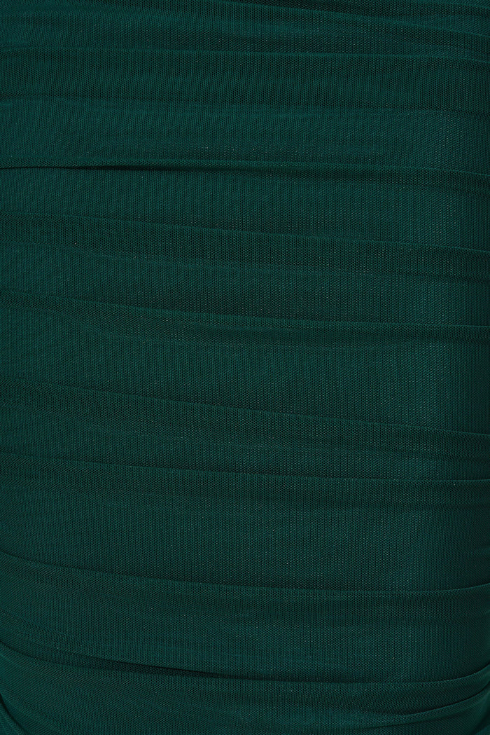 Luciela Midi Dress In Emerald - fabric