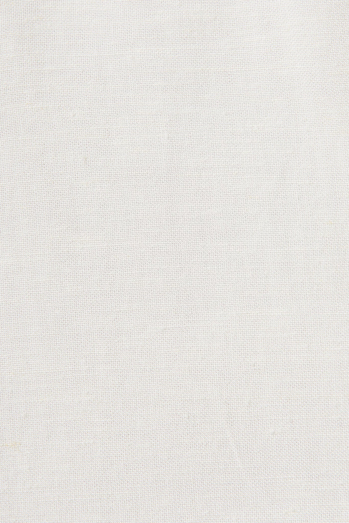 Dianella Shirt Dress In White Cotton Blend - fabric