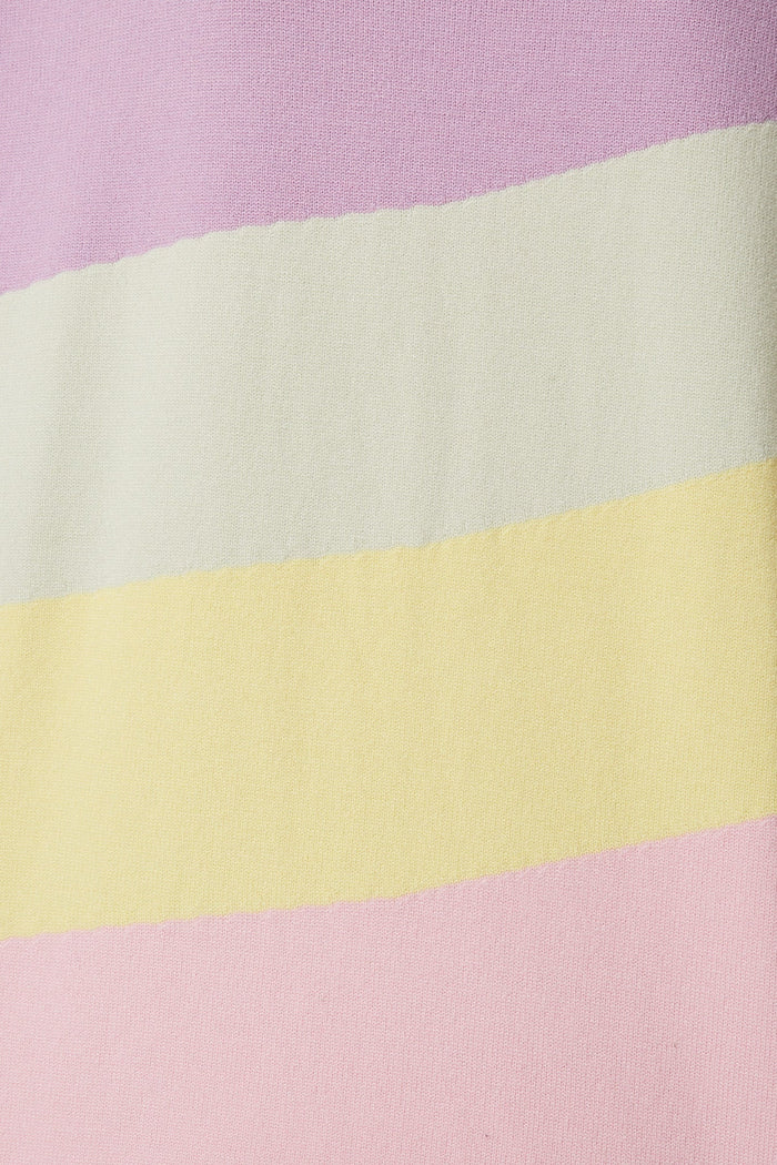 Linden Knit In Purple With Multi Stripe - fabric