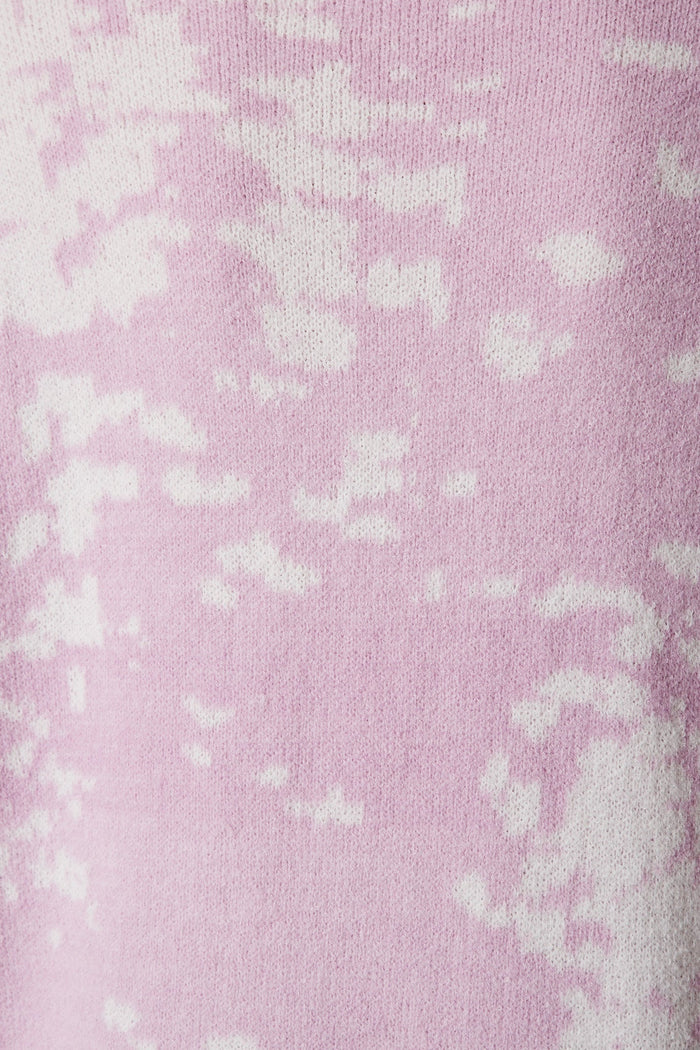 Maricela Knit In Lilac With White Wool Blend - fabric