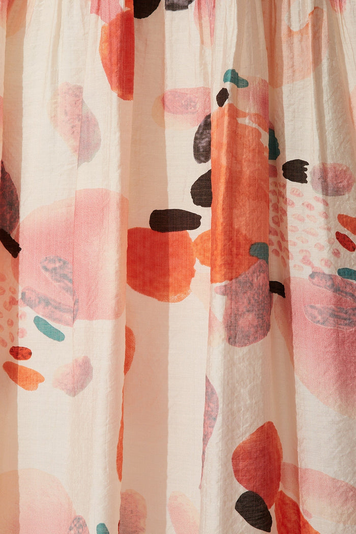 Beeblossom Midi Dress In Tangerine Floral - St Frock (Dev)