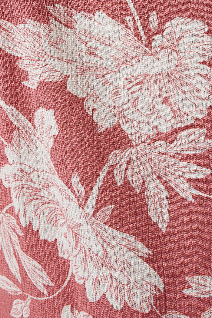 Plymouth Top In Rose With White Floral - fabric