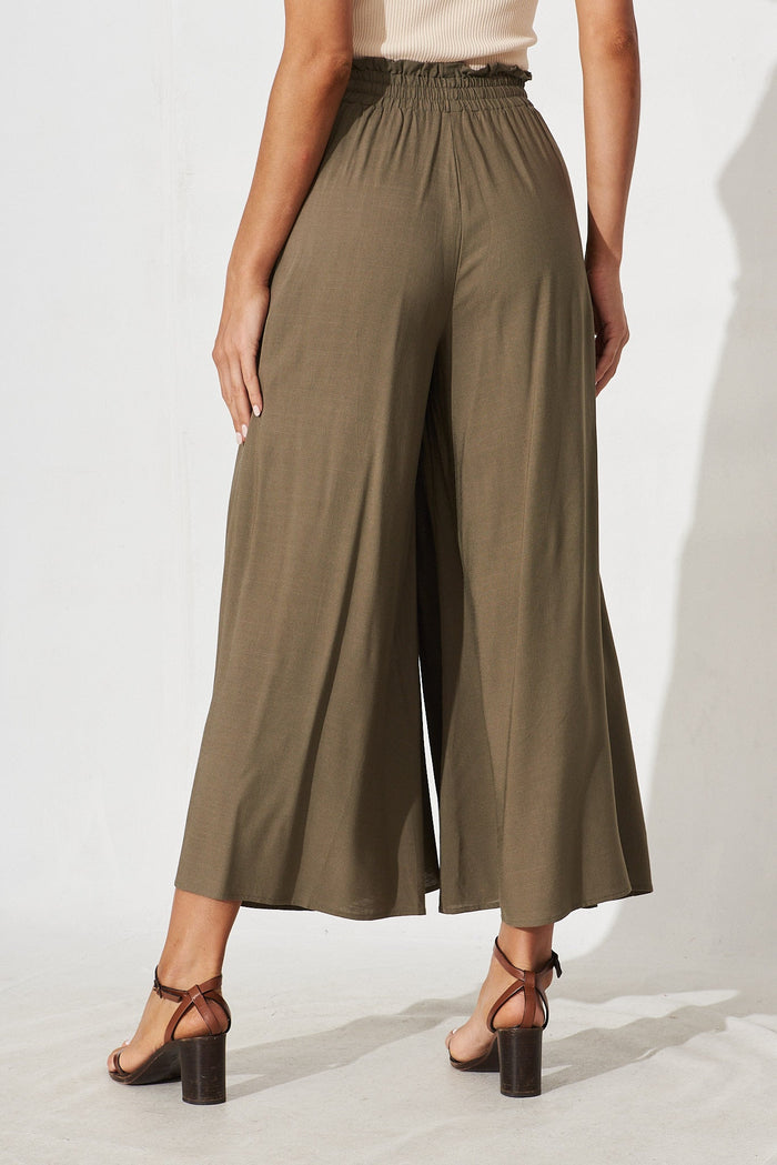 Mariah Pant Petite In Khaki - back