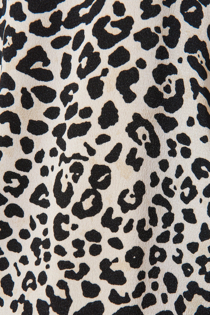 Bluet Knit In Brown With Leopard Print Cotton Blend - fabric