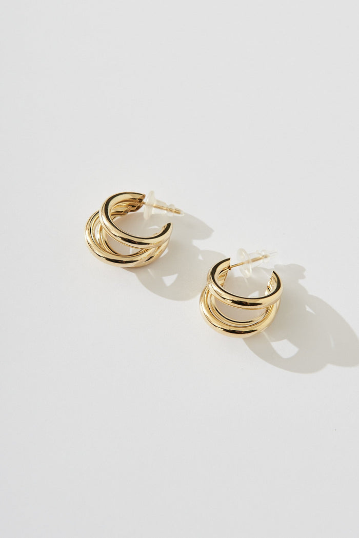 August + Delilah Avignon Earrings In Gold - faltlay