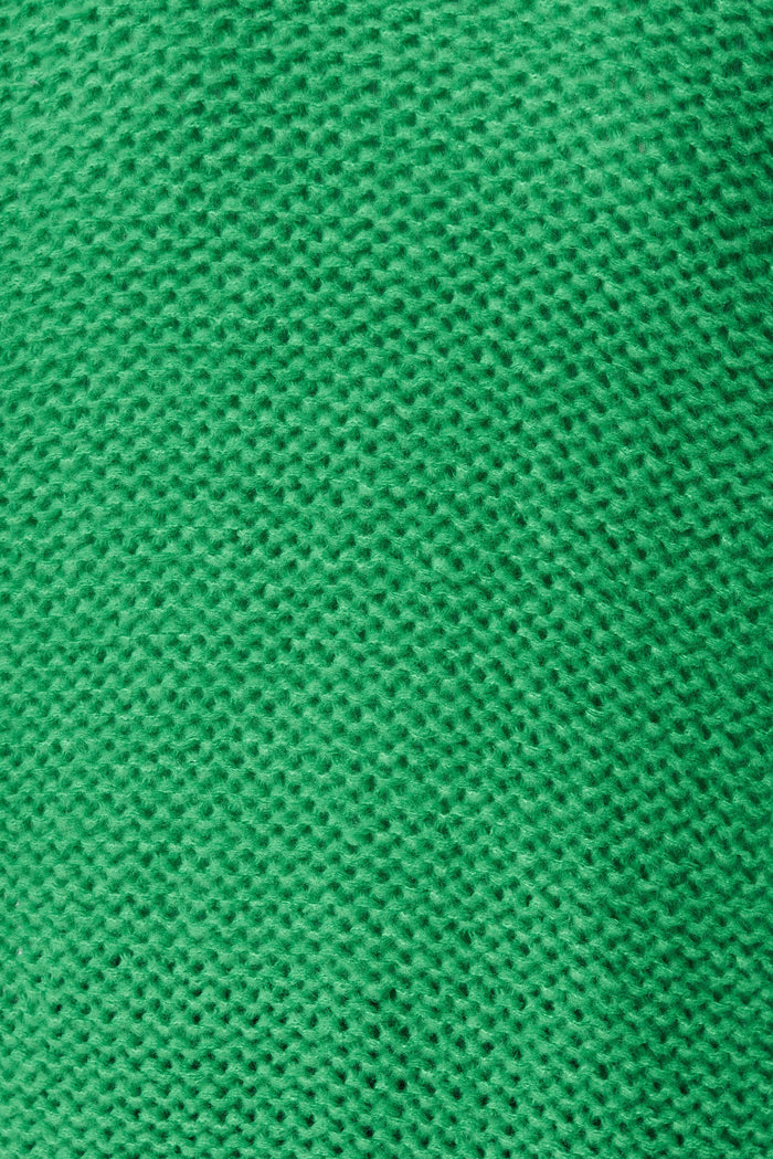 Durham Cable Knit Cardigan In Green Wool Blend - fabric