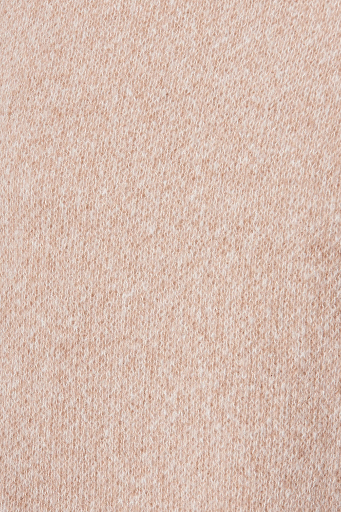 Narela Knit Cardigan In Beige Wool Blend - fabric