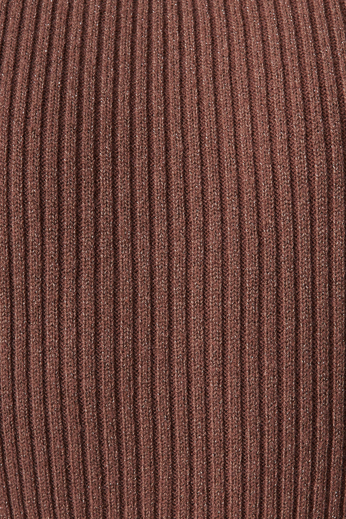Shirley Knit Dress In Brown Wool Blend - fabric