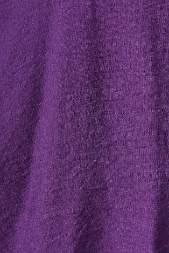Acacia Wrap Midi Dress In Royal Purple - fabric