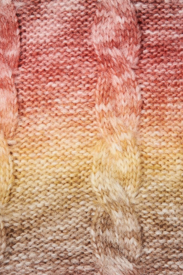 Bluestar Knit Cardigan In Rust Wool Blend - St Frock (Dev)