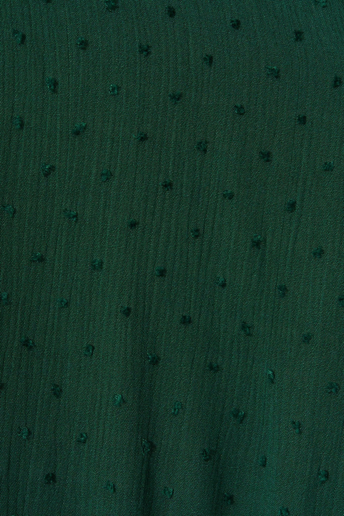 Boheme Dress In Green Swiss Dot - St Frock (Dev)