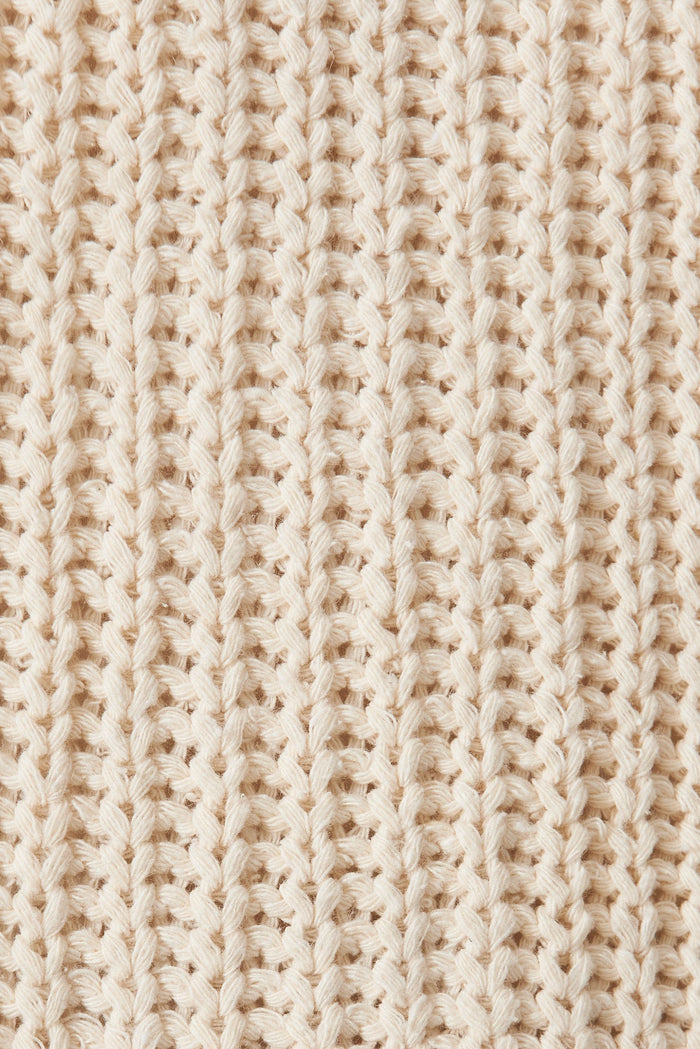 Trade In Knit Cardigan In Beige Wool Blend - fabric