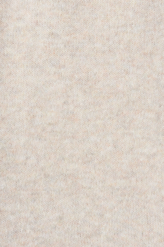 Antonella Knit In Beige Marle Wool Blend - fabric
