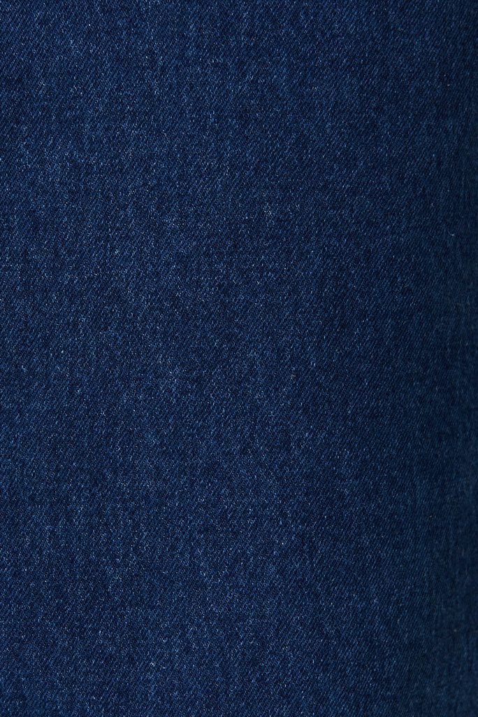 Sunflower Denim Skirt In Blue - fabric