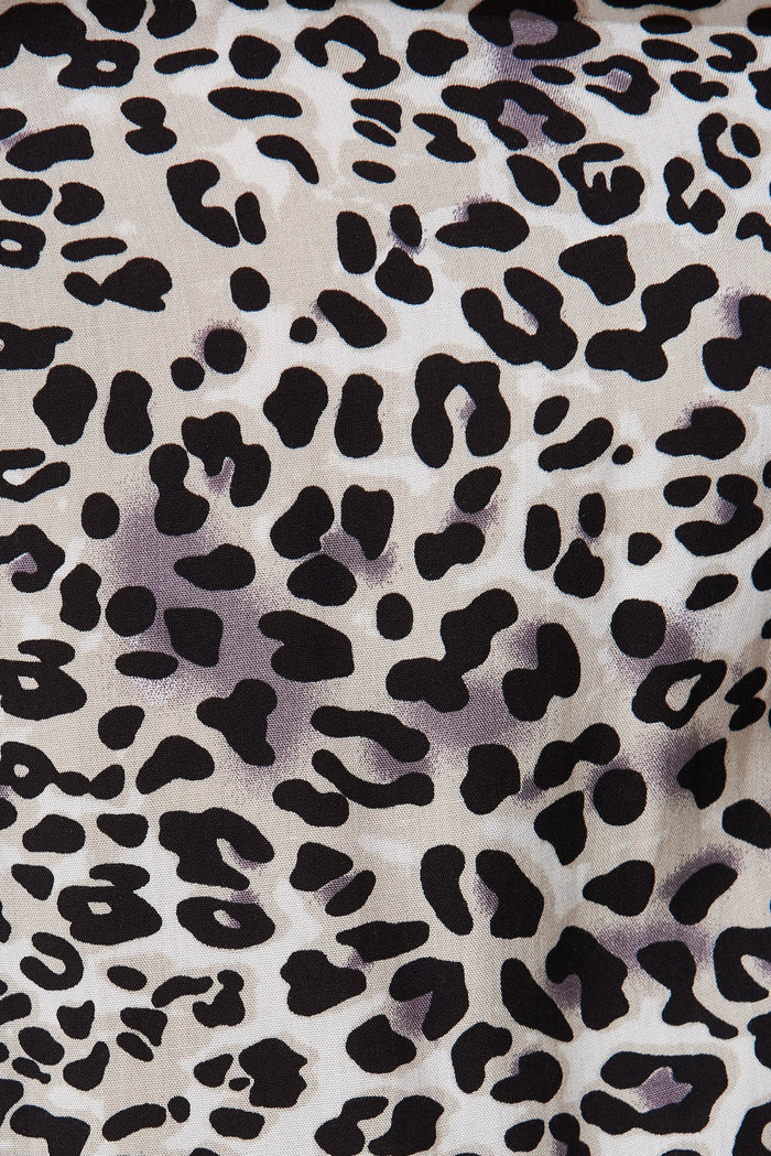 Gabby Lounge Pants In Beige With Leopard Print - fabric