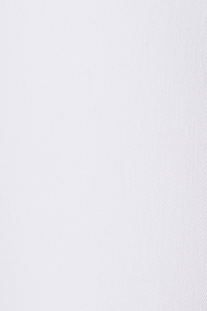 Waverley Denim In White Cotton Blend - fabric