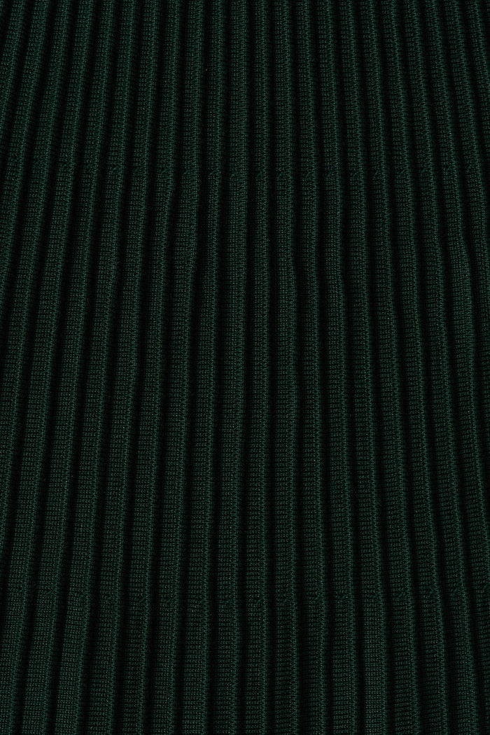 Honeycup Knit Skirt In Emerald Green Cotton Blend - fabric