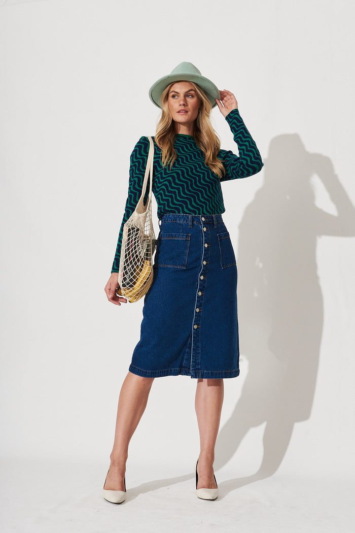 August + Delilah Montpellier Fedora In Mint With Gold Trim - St Frock (Dev)