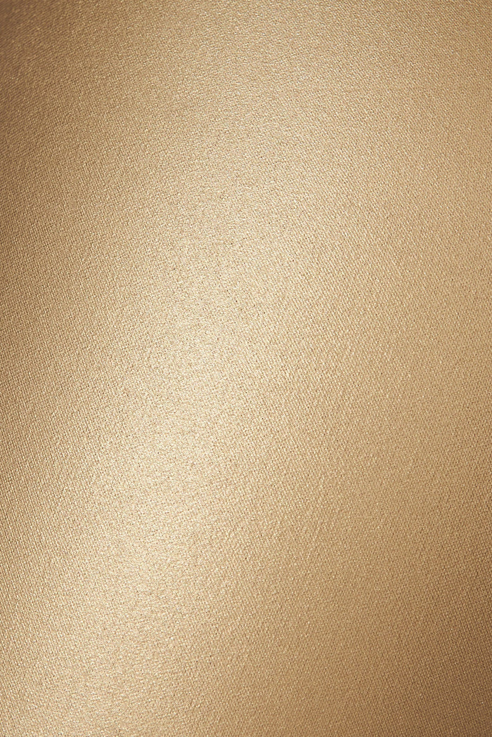 Badlands Stretch Pants In Gold Leatherette - fabric