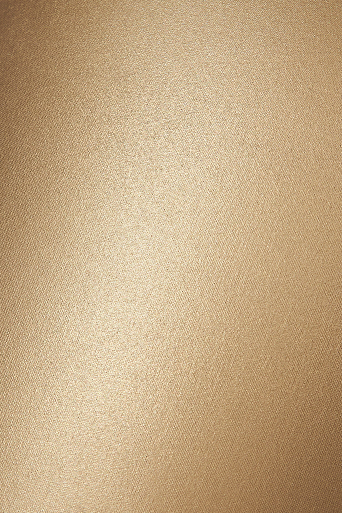 Badlands Stretch Pants In Gold Leatherette - fabric